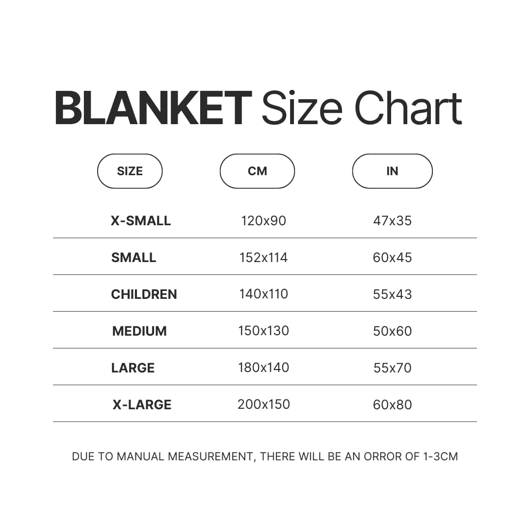 Blanket Size Chart - Lorna Shore Store