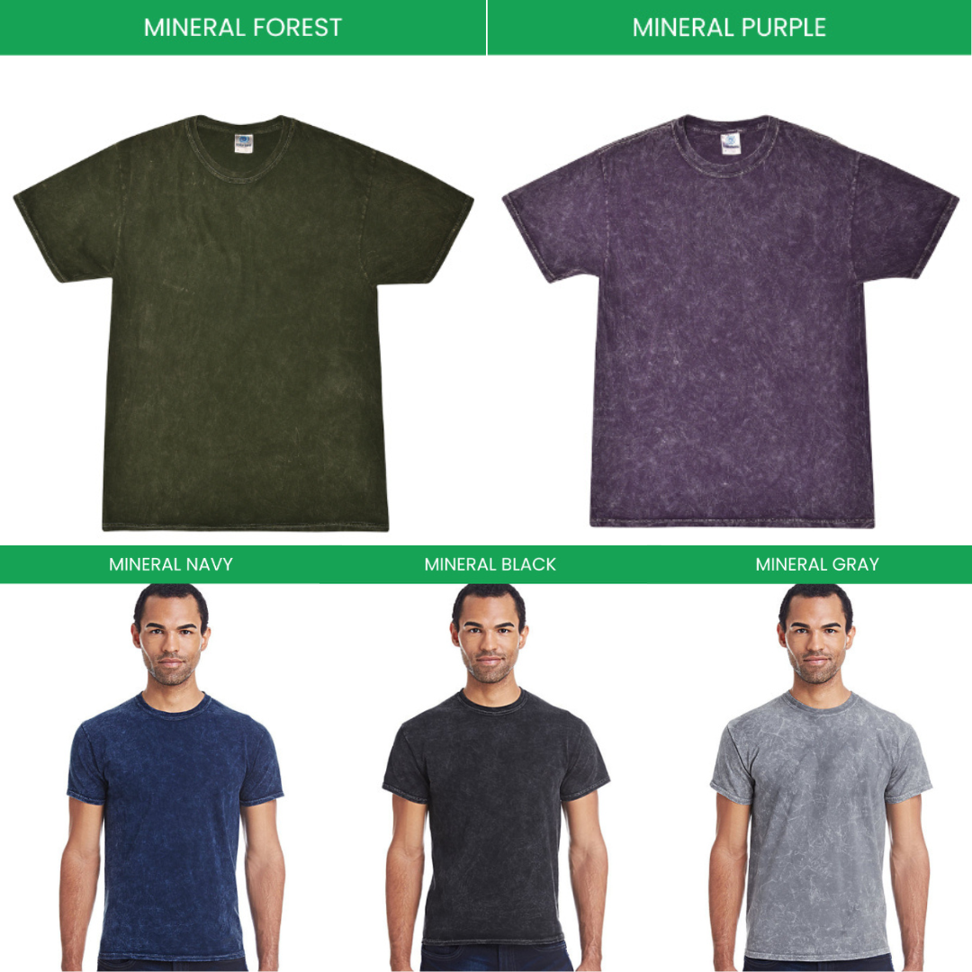 Mineral Wash T shirt Color Chart - Lorna Shore Store