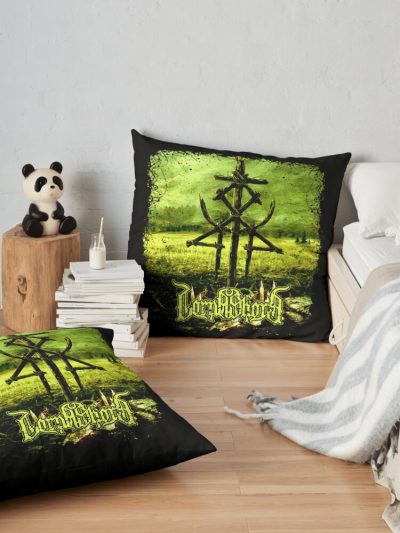 Lorna Shore Album Cover Throw Pillow Official Lorna Shore Merch