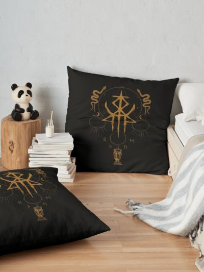 Lorna Shore Merch Lorna Shore Logo Throw Pillow Official Lorna Shore Merch