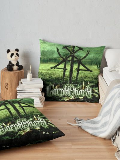 Lorna Shore Merch Lorna Shore Album Cover Throw Pillow Official Lorna Shore Merch